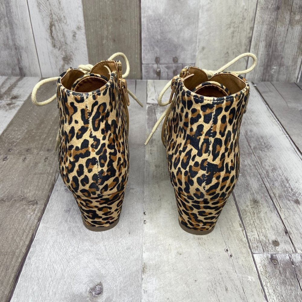 New DV 8 Animal Print Lace Up Wedges 7.5 - Picture 5 of 8